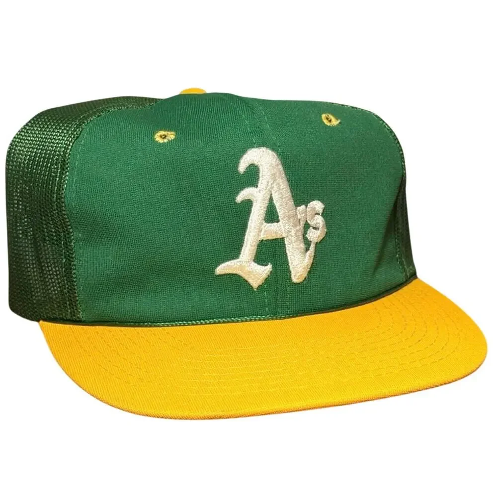 Vintage Sports Specialties Oakland Athletics Snapback Hat Mesh Trucker Cap MLB